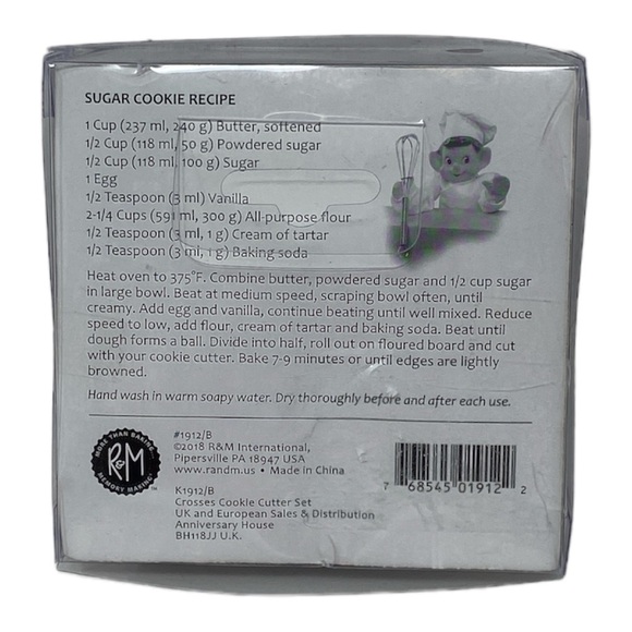 Set of 3 Tinplated Cross Cookie Cutters by R&M - Picture 4 of 6